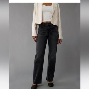 American Eagle Outfitters NWT Black Blaze Stovepipe Strigid Jeans 28L 6L tall